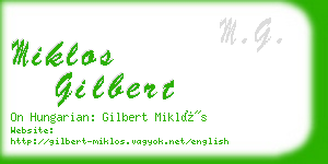 miklos gilbert business card